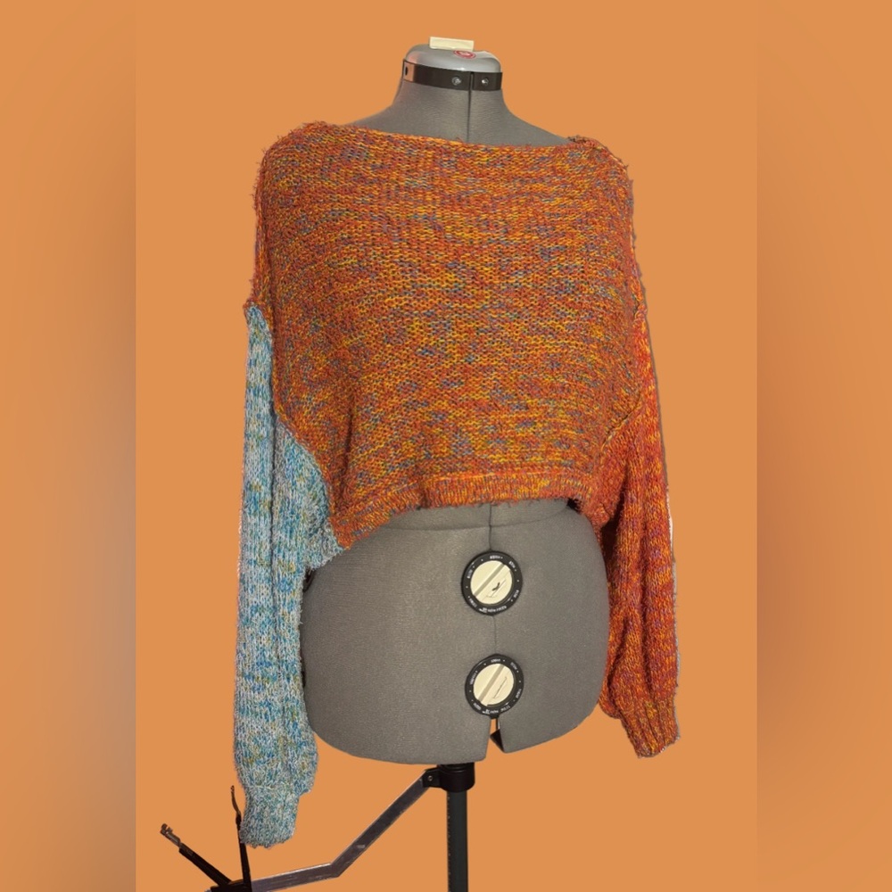 BDG Multicolor Off-the-Shoulder Sweater